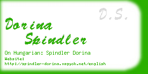 dorina spindler business card
